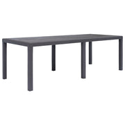 Tuintafel 220x90x72 cm Poly Rattan-look kunststof bruin