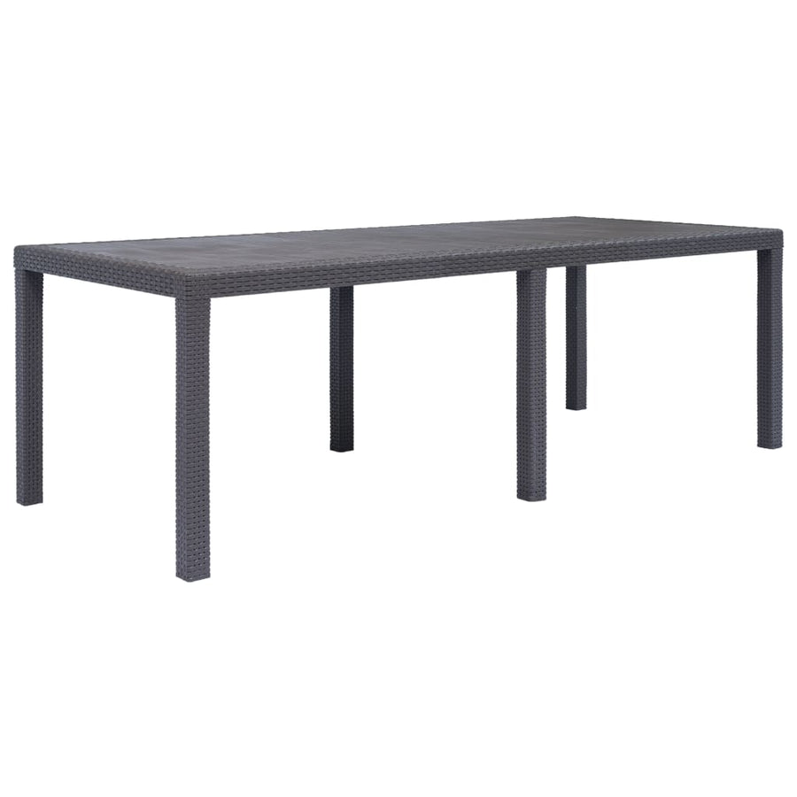 Tuintafel Rattan-Look Kunststof 220 x 90 x 72 cm Bruin