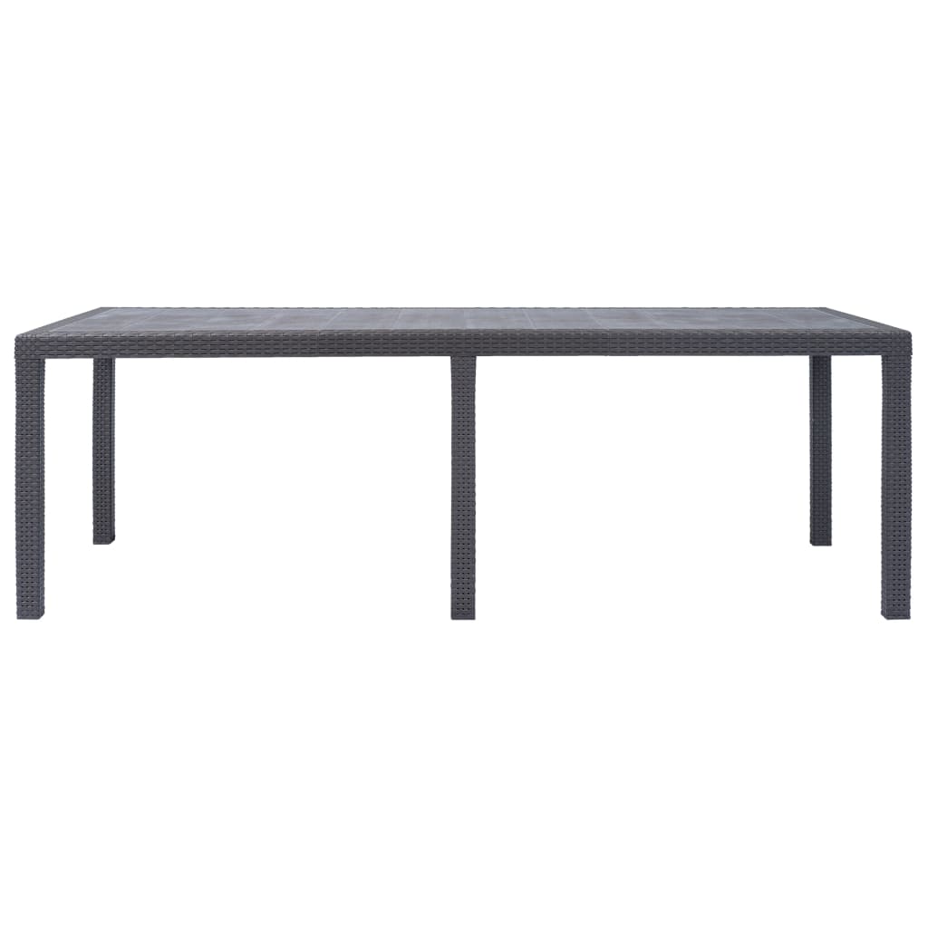 Tuintafel Rattan-Look Kunststof 220 x 90 x 72 cm Bruin