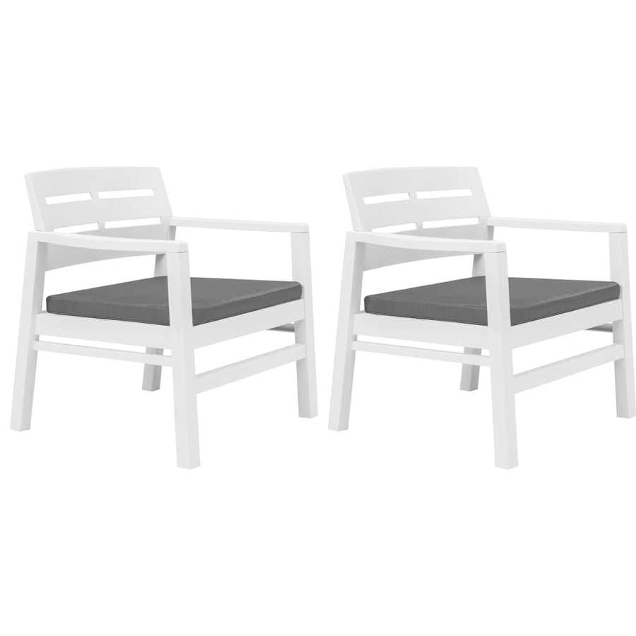 -Delige Loungeset Kunststof Wit