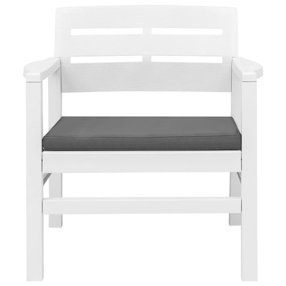-Delige Loungeset Kunststof Wit