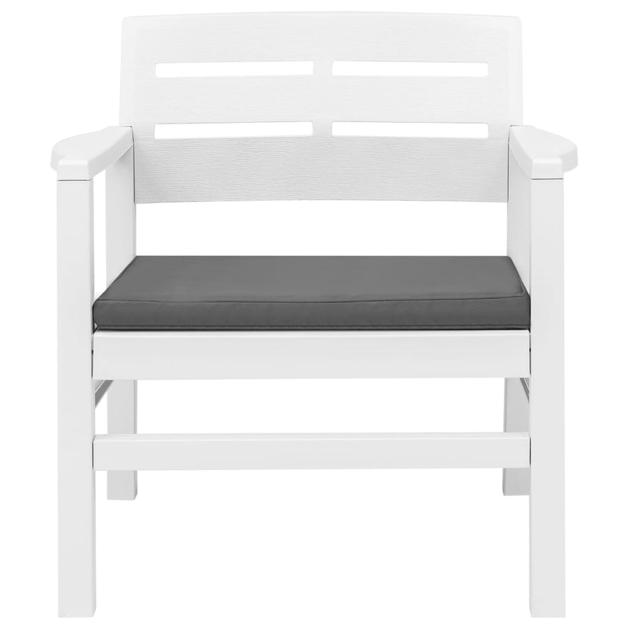 -Delige Loungeset Kunststof Wit