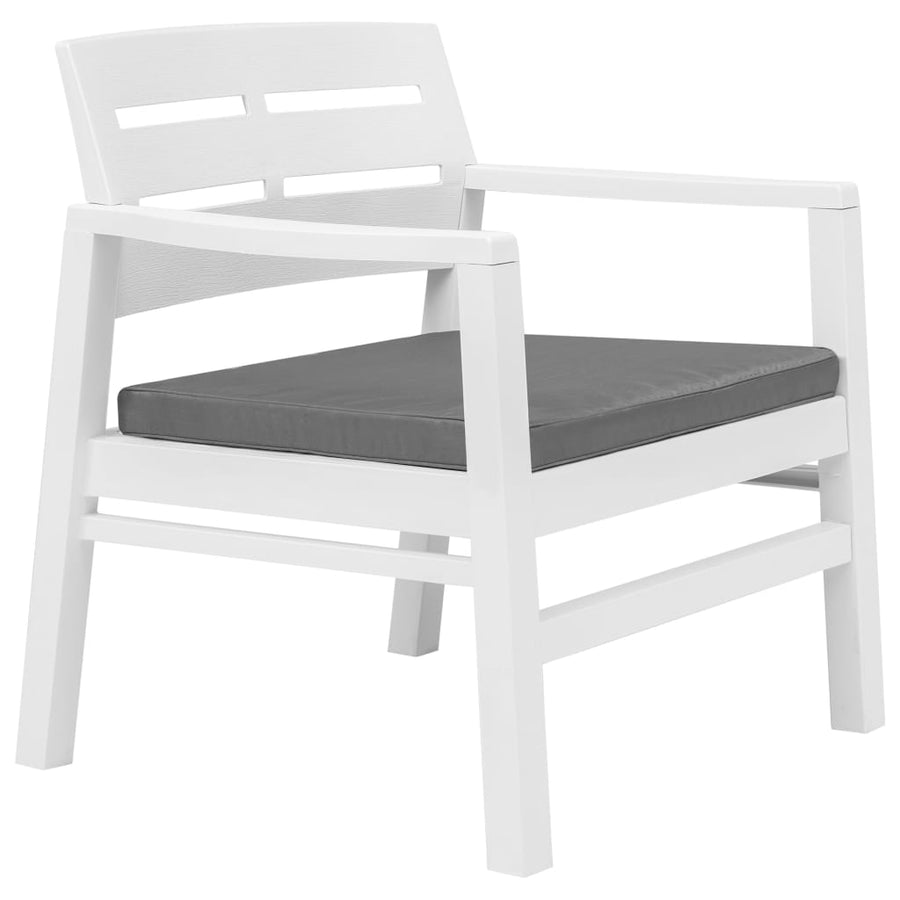 -Delige Loungeset Kunststof Wit