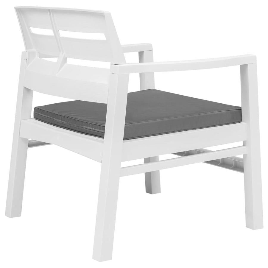 -Delige Loungeset Kunststof Wit