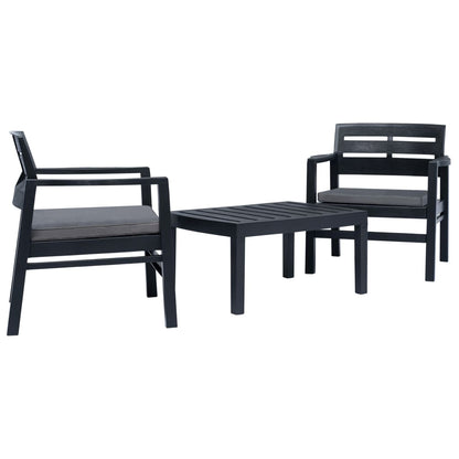 Loungeset Kunststof Antraciet