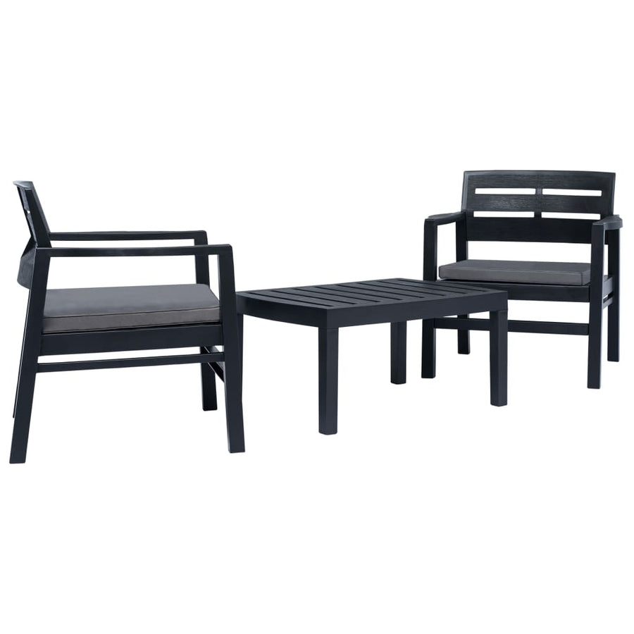 Loungeset Kunststof Antraciet