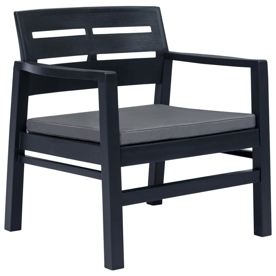 Loungeset Kunststof Antraciet