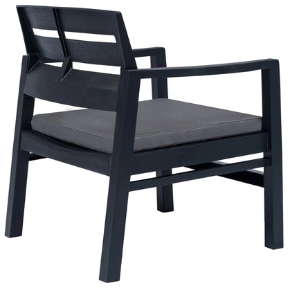 Loungeset Kunststof Antraciet