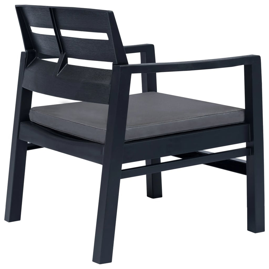 Loungeset Kunststof Antraciet
