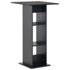 Bartafel 60x60x110 cm zwart bewerkt hout