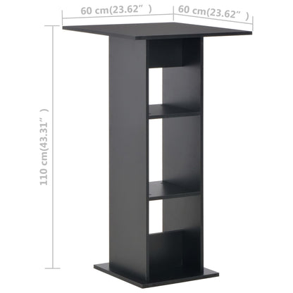 Bartafel 60X60X0 Cm Zwart