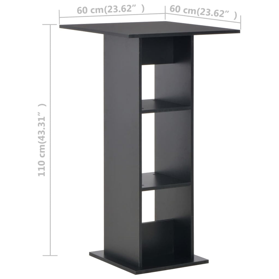 Bartafel 60X60X0 Cm Zwart