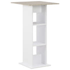 Bar table 60x60x110 cm white and concrete-look