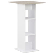 Bartafel 60x60x110 cm wit betonkleur