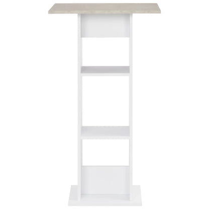 Bartafel 60X60X0 Cm Wit En Betonkleurig Betongrijs