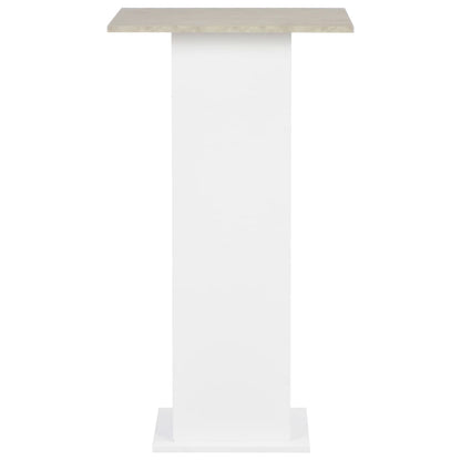 Bartafel 60X60X0 Cm Wit En Betonkleurig Betongrijs