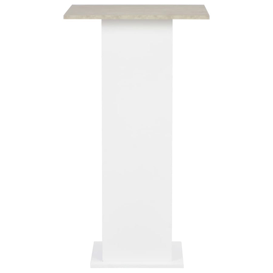 Bartafel 60X60X0 Cm Wit En Betonkleurig Betongrijs