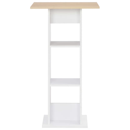Bartafel 60X60X0 Cm En Sonoma Eikenkleurig Wit en bruin