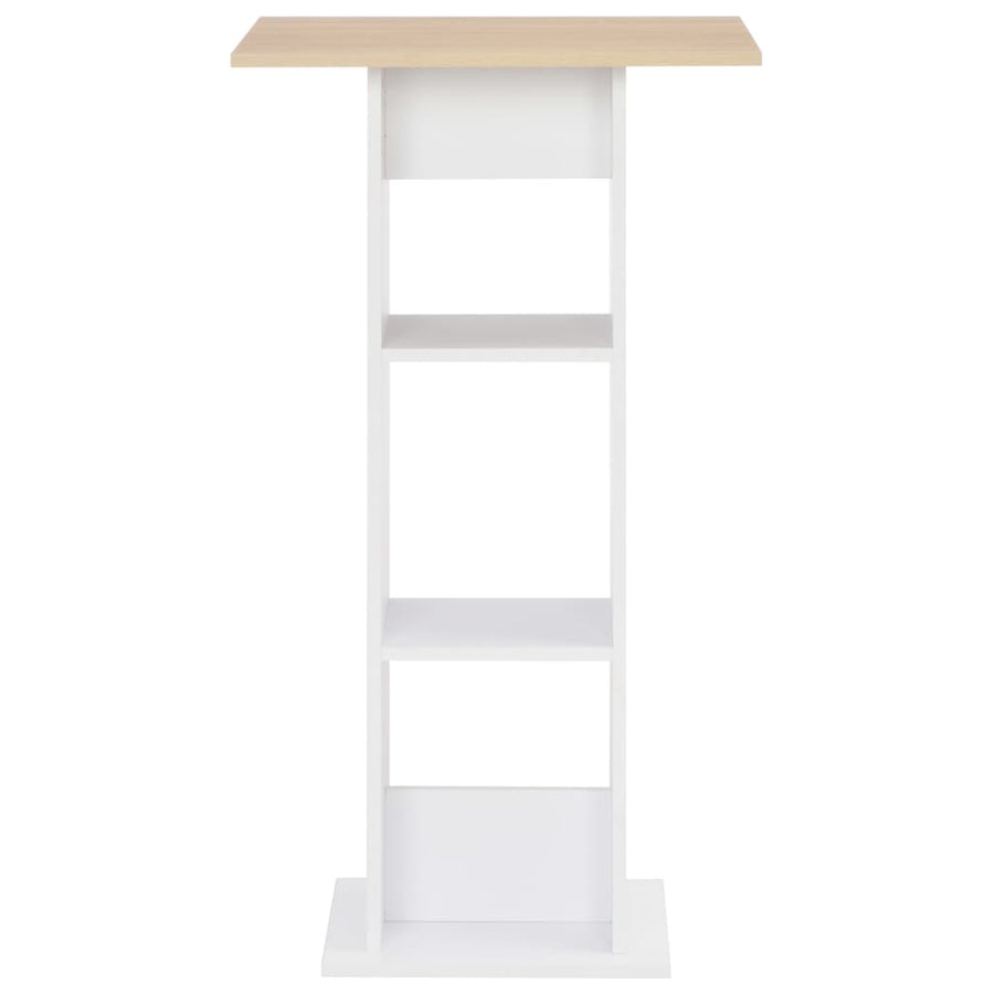 Bartafel 60X60X0 Cm En Sonoma Eikenkleurig Wit en bruin