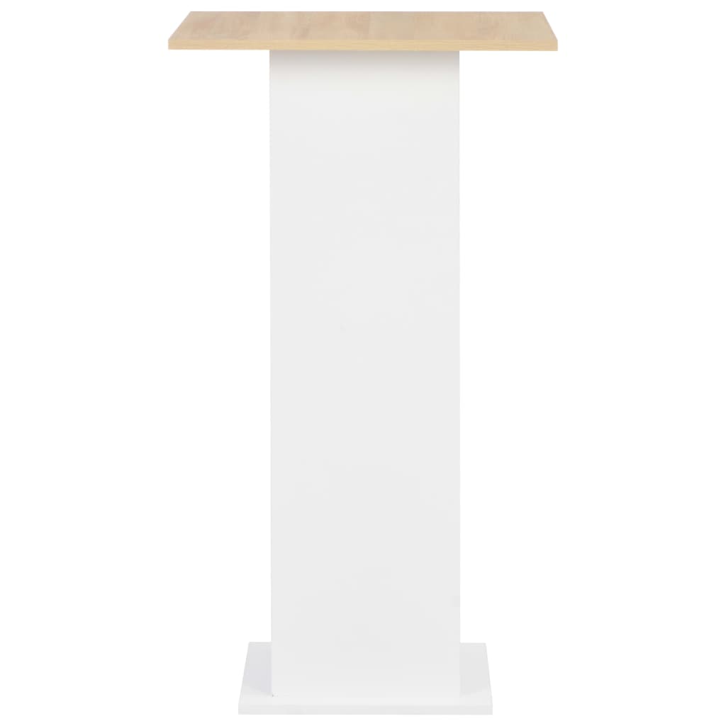 Bartafel 60X60X0 Cm En Sonoma Eikenkleurig Wit en bruin