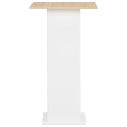 Bartafel 60X60X0 Cm En Sonoma Eikenkleurig Wit en bruin