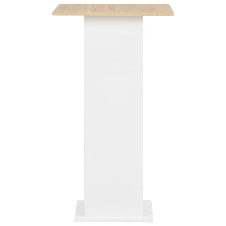 Bartafel 60X60X0 Cm En Sonoma Eikenkleurig Wit en bruin