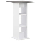 Bartafel 60x60x110 cm wit antracietgrijs