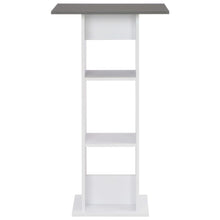 Bartafel 60X60X0 Cm Wit En Antraciet Grijs