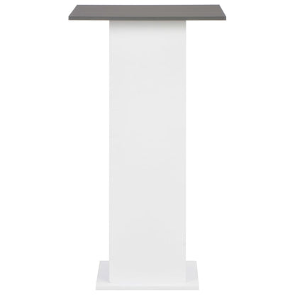 Bartafel 60X60X0 Cm Wit En Antraciet Grijs