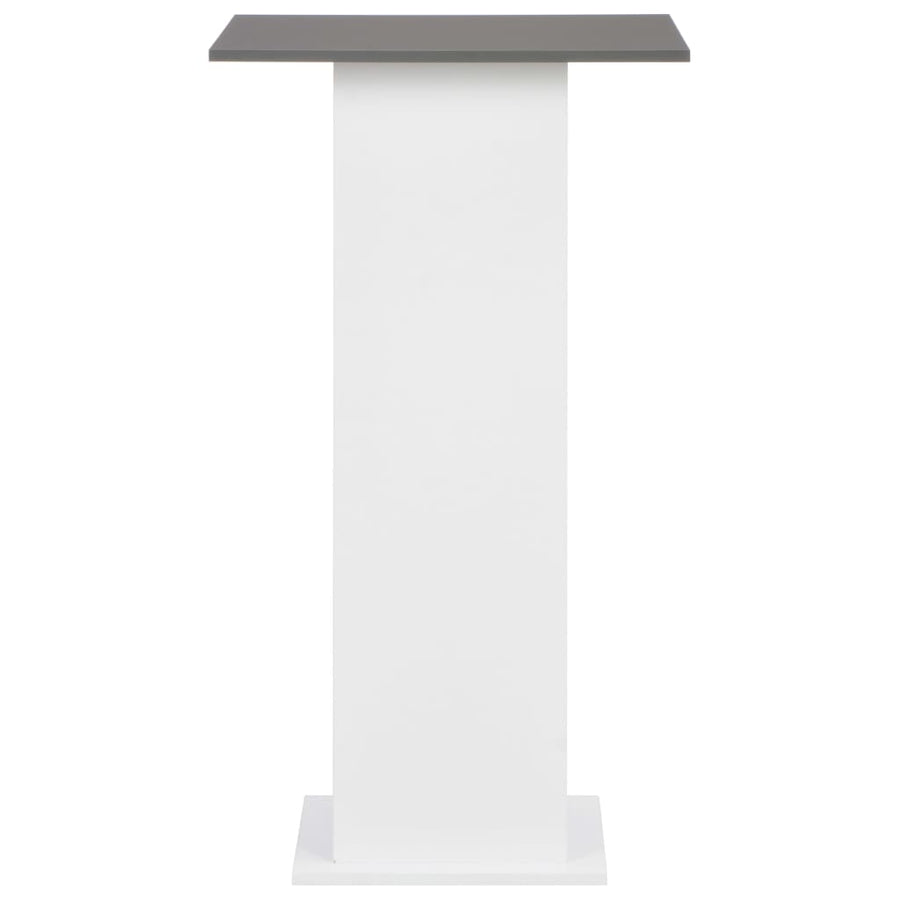 Bartafel 60X60X0 Cm Wit En Antraciet Grijs