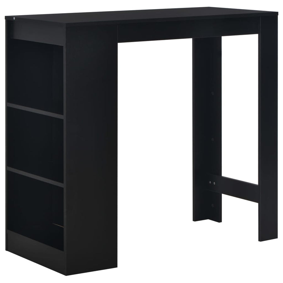 Bartafel Met Schap 0X50X03 Cm Zwart