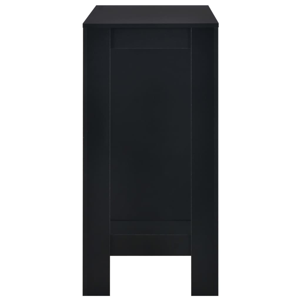 Bartafel Met Schap 0X50X03 Cm Zwart