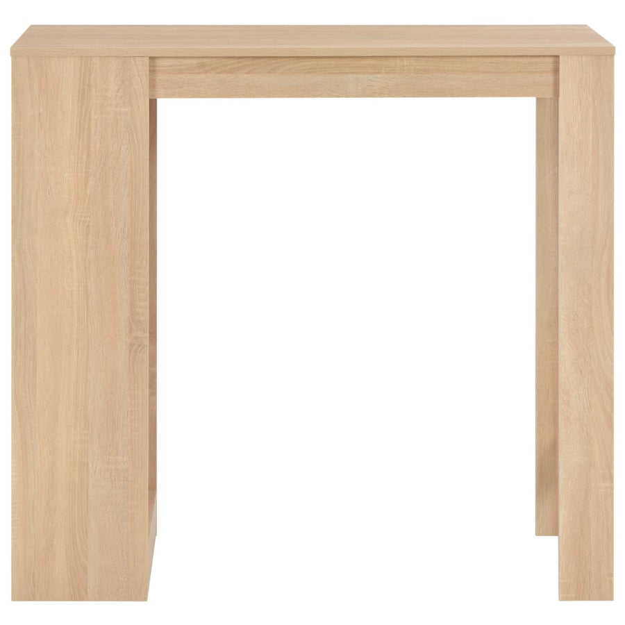 Bartafel Met Schap 0X50X03 Cm Kleurig Eiken
