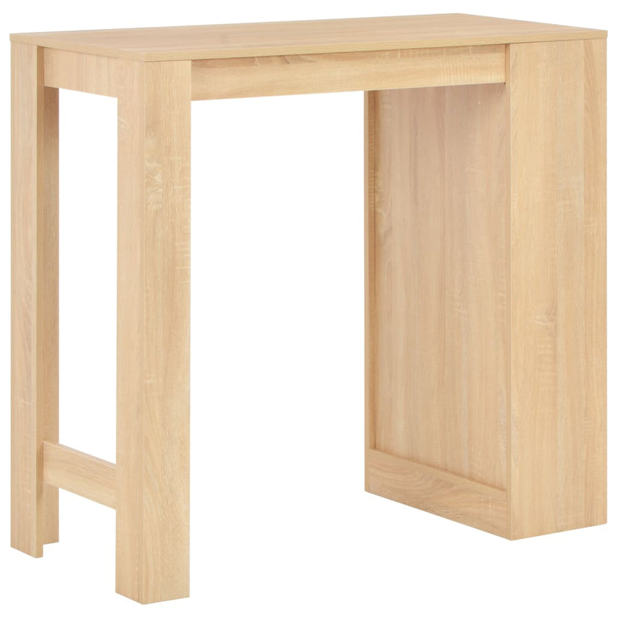 Bartafel Met Schap 0X50X03 Cm Kleurig Eiken