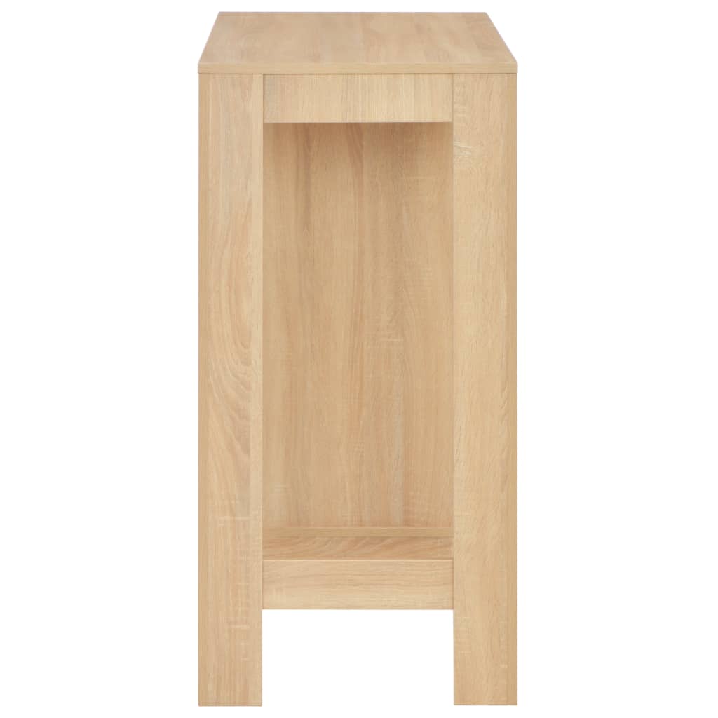 Bartafel Met Schap 0X50X03 Cm Kleurig Eiken