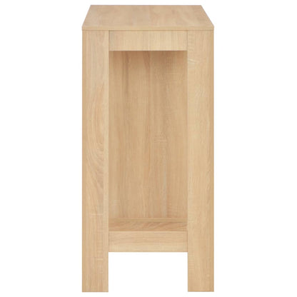 Bartafel Met Schap 0X50X03 Cm Kleurig Eiken