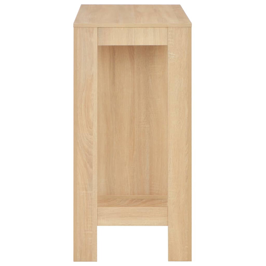 Bartafel Met Schap 0X50X03 Cm Kleurig Eiken