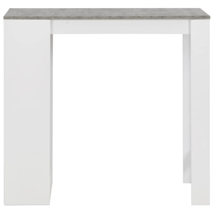 Bartafel Met Schap 0X50X03 Cm Wit Betongrijs