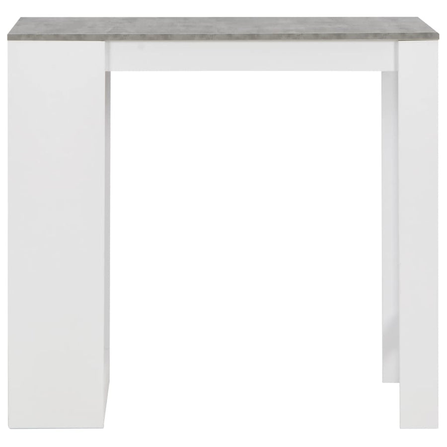 Bartafel Met Schap 0X50X03 Cm Wit Betongrijs