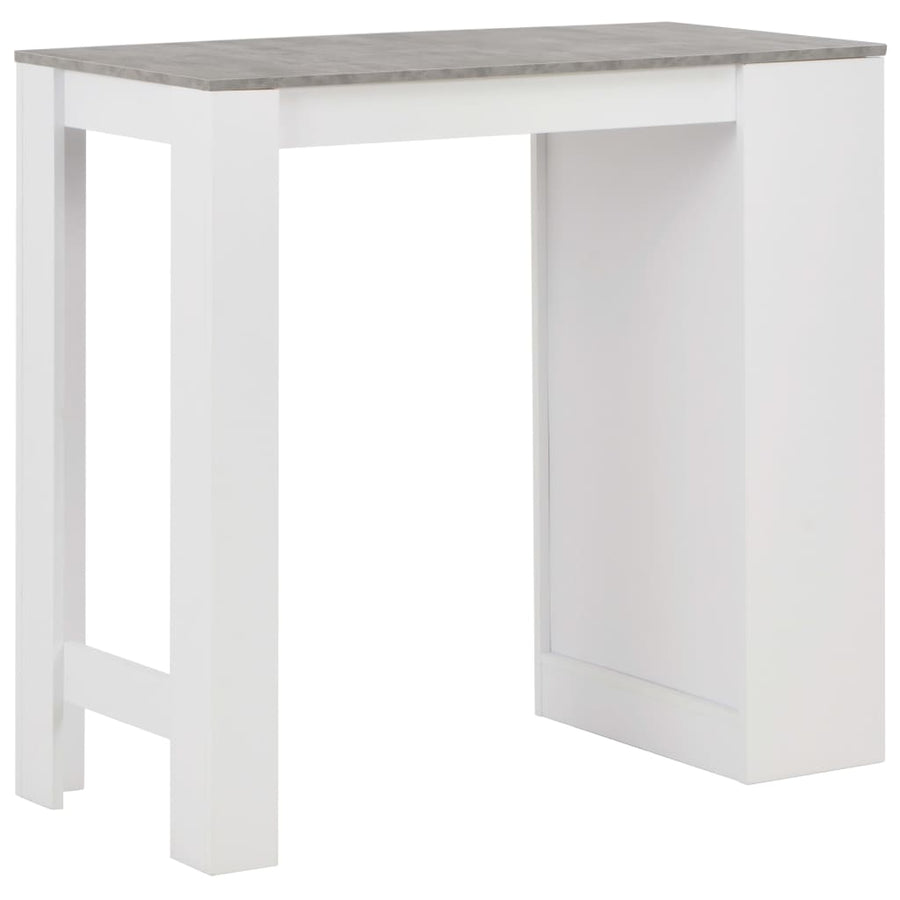 Bartafel Met Schap 0X50X03 Cm Wit Betongrijs
