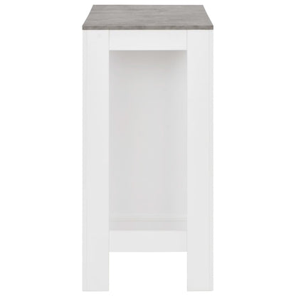 Bartafel Met Schap 0X50X03 Cm Wit Betongrijs