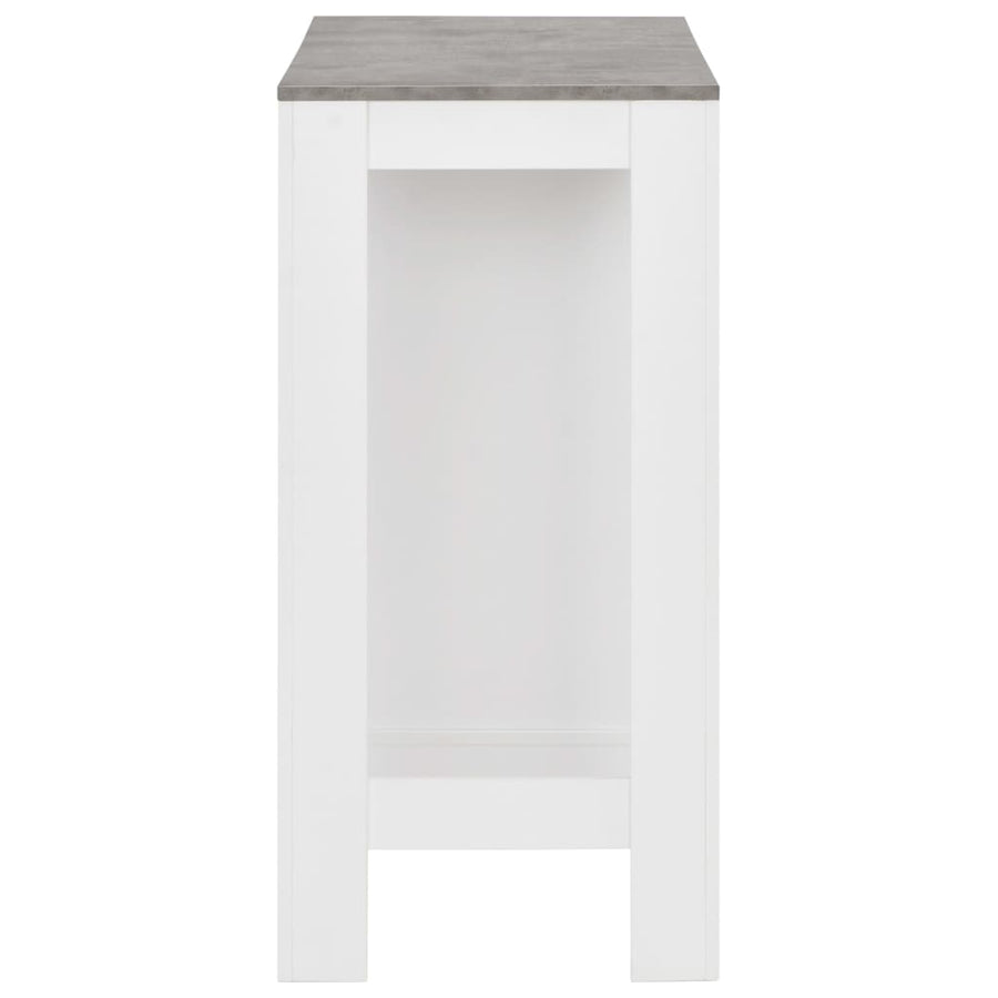 Bartafel Met Schap 0X50X03 Cm Wit Betongrijs