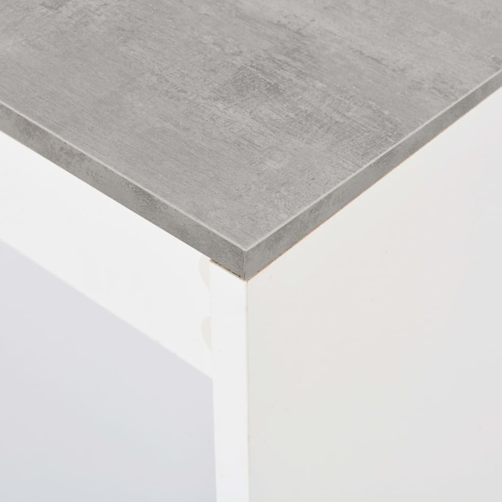 Bartafel Met Schap 0X50X03 Cm Wit Betongrijs