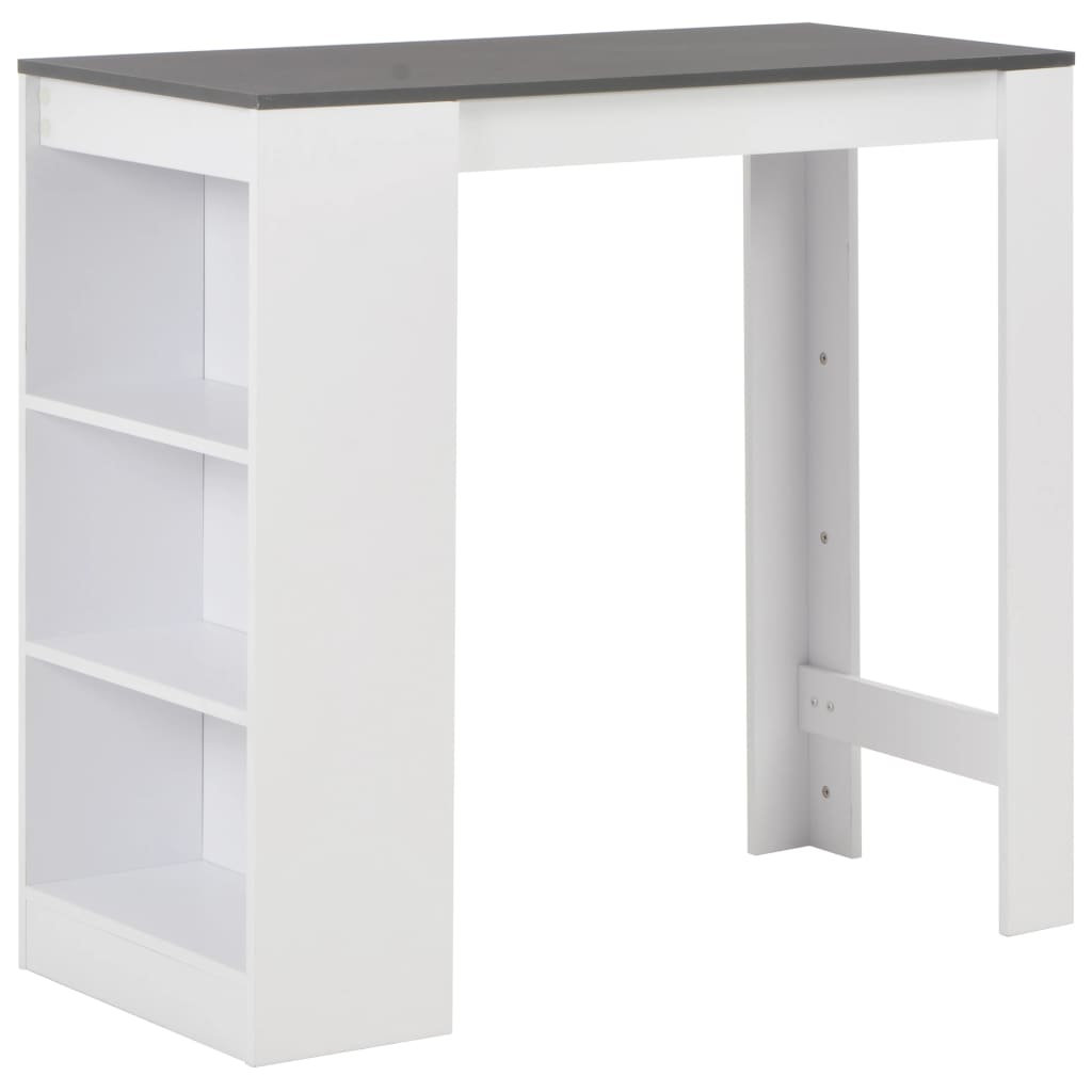 Bartafel Met Schap 0X50X03 Cm Wit Grijs