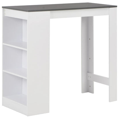 Bartafel Met Schap 0X50X03 Cm Wit Grijs