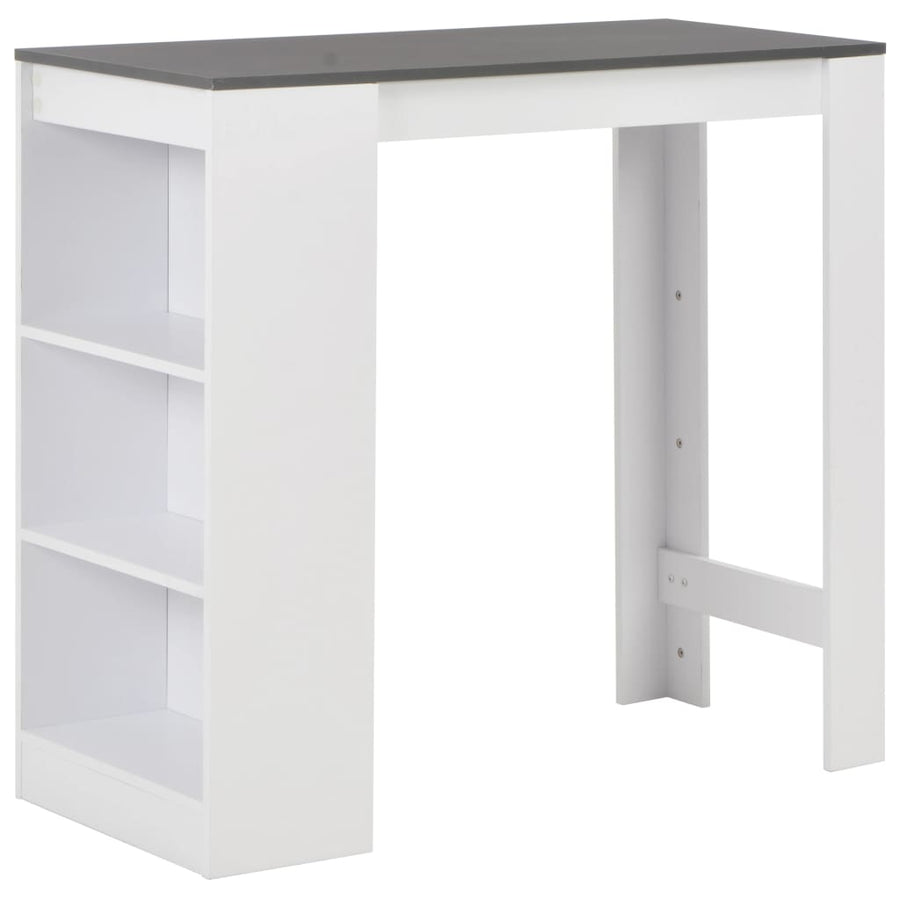 Bartafel Met Schap 0X50X03 Cm Wit Grijs