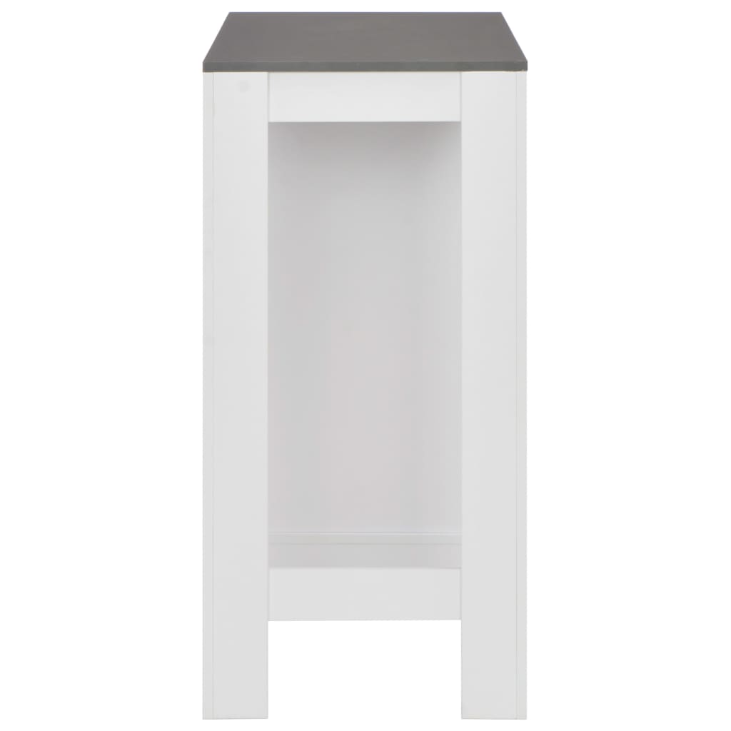 Bartafel Met Schap 0X50X03 Cm Wit Grijs