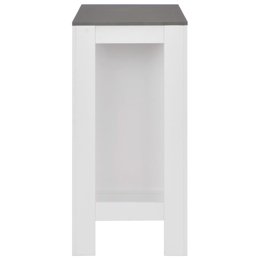 Bartafel Met Schap 0X50X03 Cm Wit Grijs