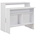 Bartafel 130x40x120 cm wit bewerkt hout