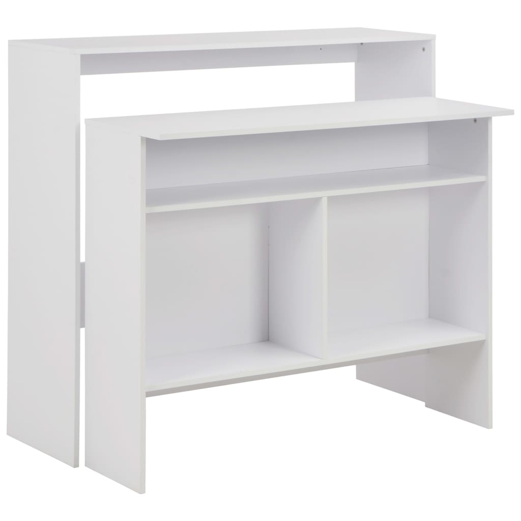 Bartafel Met 2 Tafelbladen 30X40X20 Cm Wit